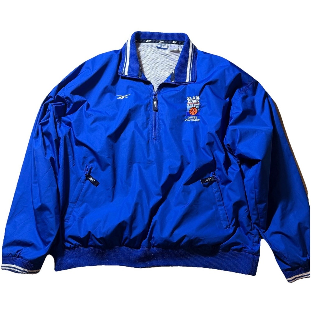 Vintage 90s Reebok Half Zip Windbreaker XL Slam‎ Dunk Lewes DE